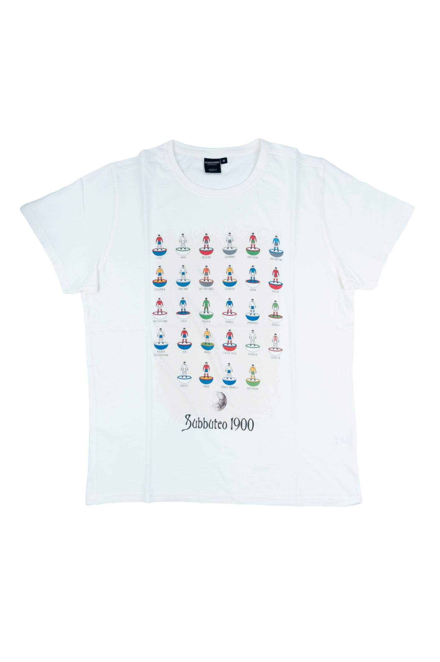 Homeward - T-Shirt a girocollo bianca con stampa Subbuteo