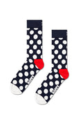 Calzini Happy Socks Big Dot Navy a Pois Colorati in Cotone Organico