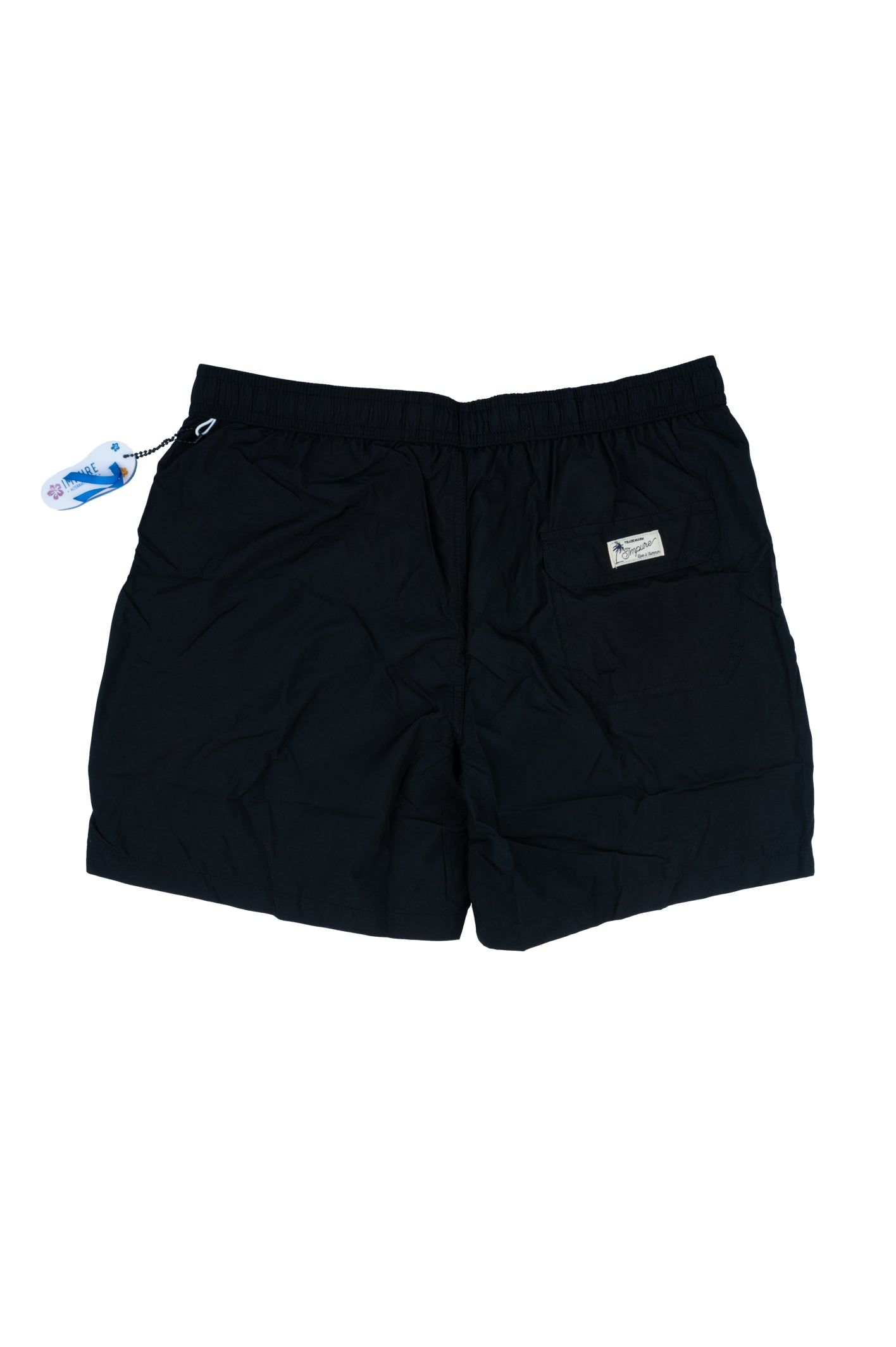 Impure - Costume mare da uomo nero tinta unita