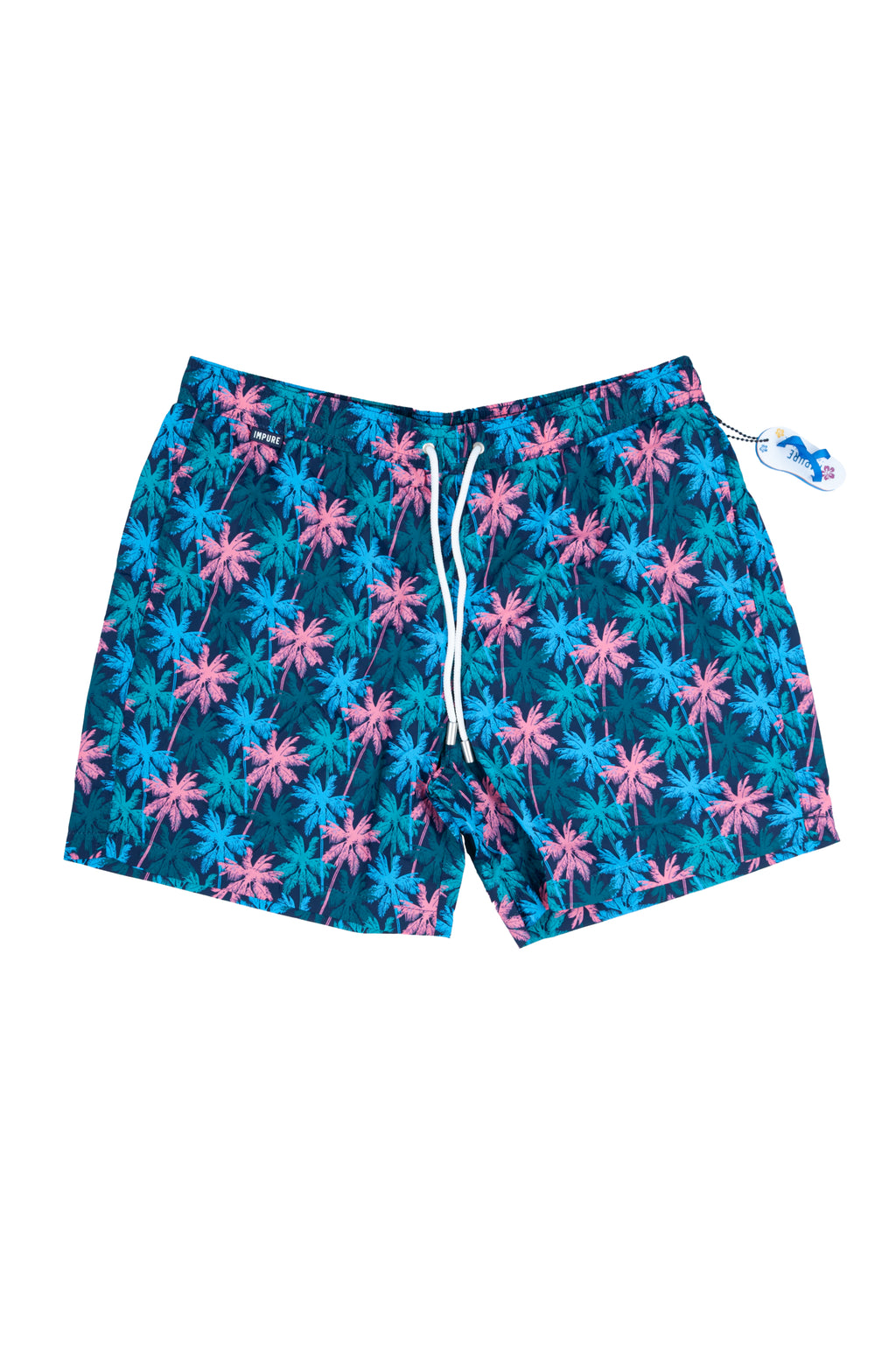 Impure - Costume mare da uomo blu stampe floreali