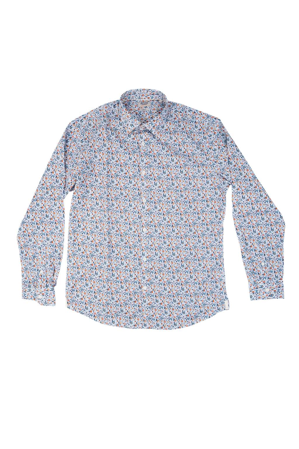 Impure - Camicia da uomo multicolore a fantasia stretch