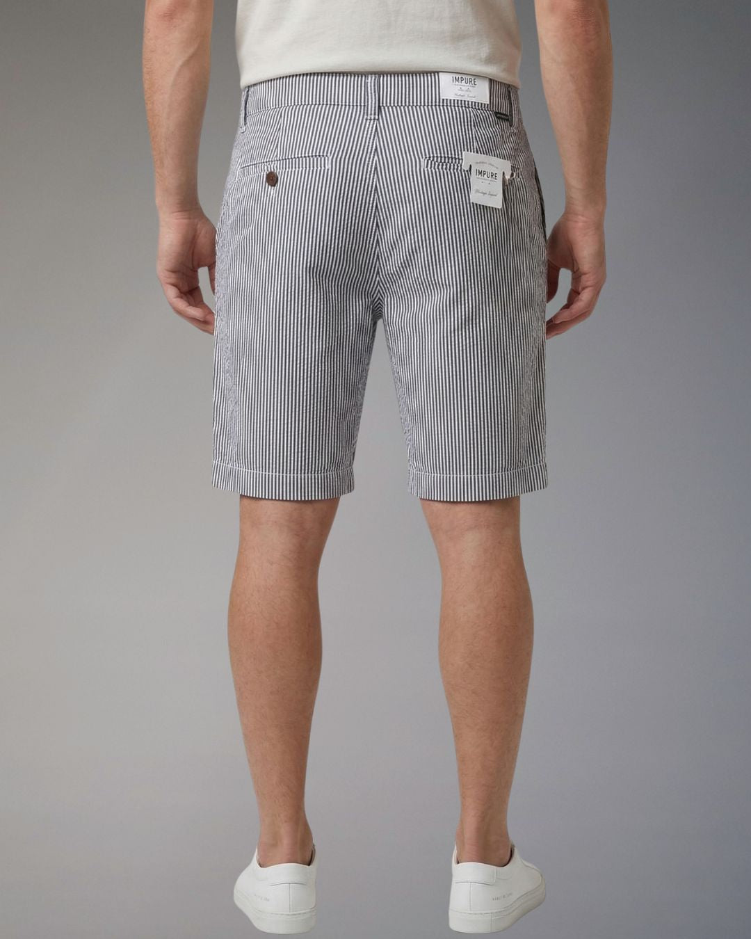 Bermuda Uomo Impure Chino a Righe Navy