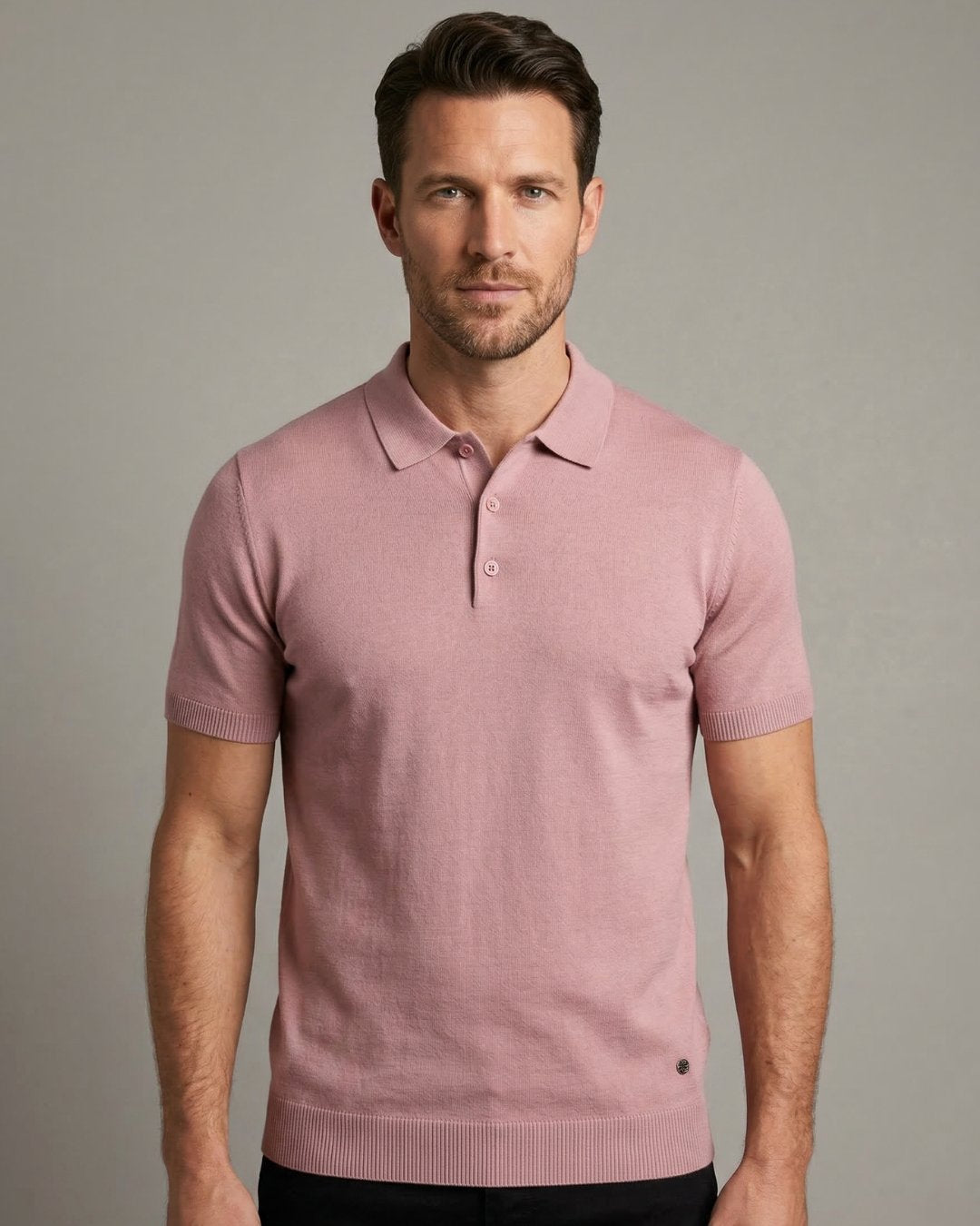 Polo in Maglia Uomo Impure Manica Corta in Cotone Crepe