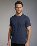 T-Shirt Uomo Impure Navy Joshua in Misto Lino e Cotone