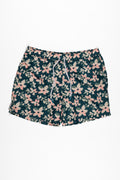 IMPURE Pantaloncino Mare Verde Floreale con Pochette Integrata