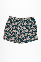 IMPURE Pantaloncino Mare Verde Floreale con Pochette Integrata