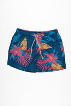 IMPURE Pantaloncino Mare Uomo Blu Tropicale con Pochette Integrata