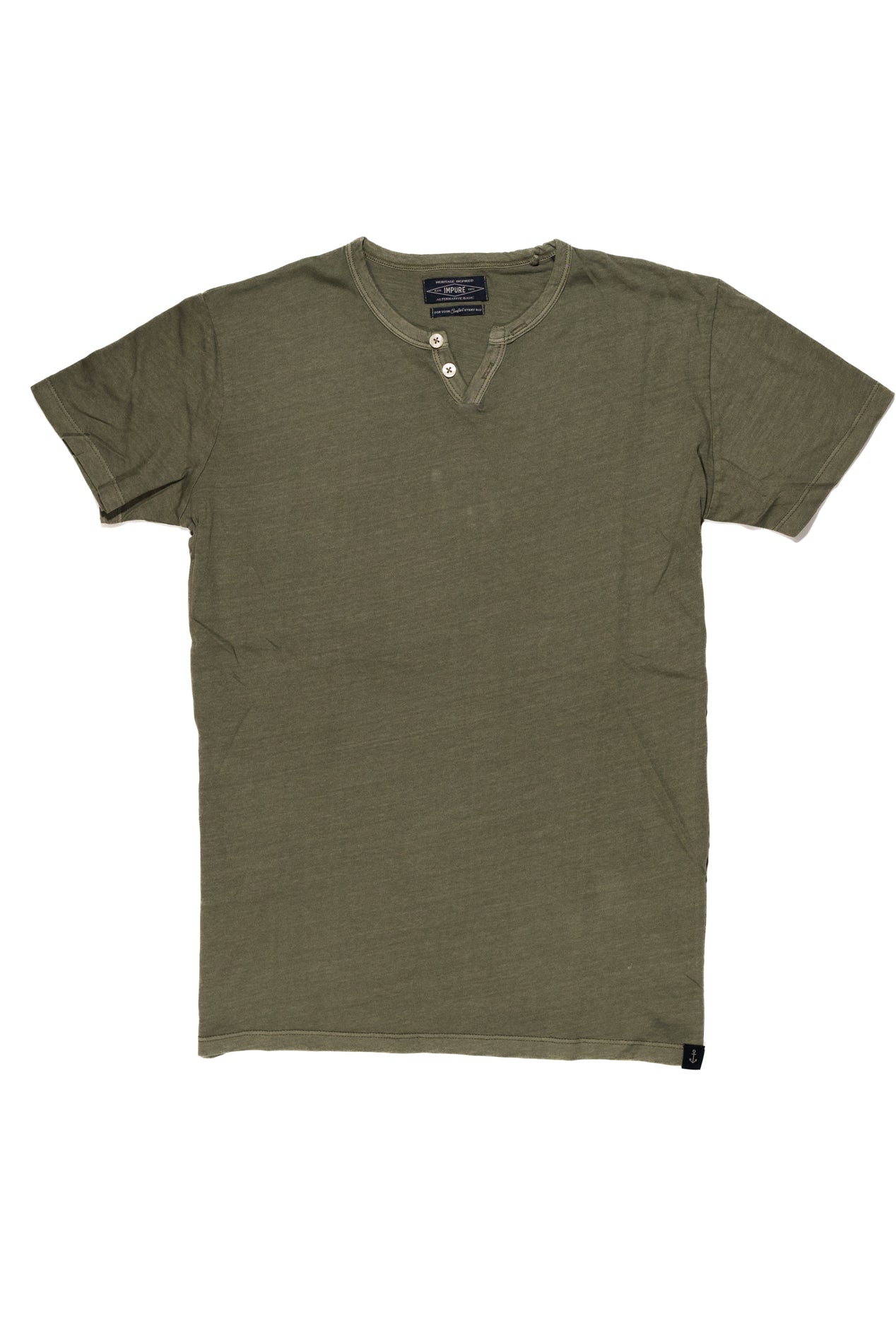 IMPURE T-Shirt Uomo in Cotone 100% Verde Militare