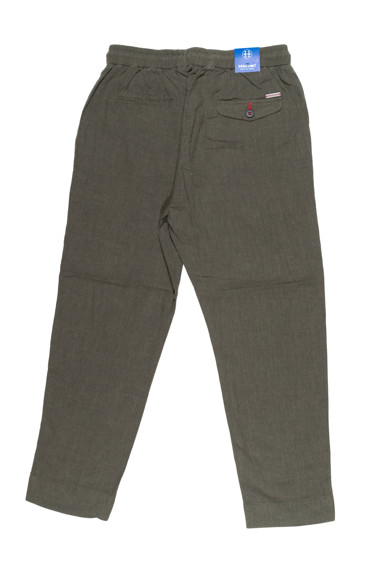 IN MY HOOD Pantalone Casual Uomo con Coulisse Verde Militare
