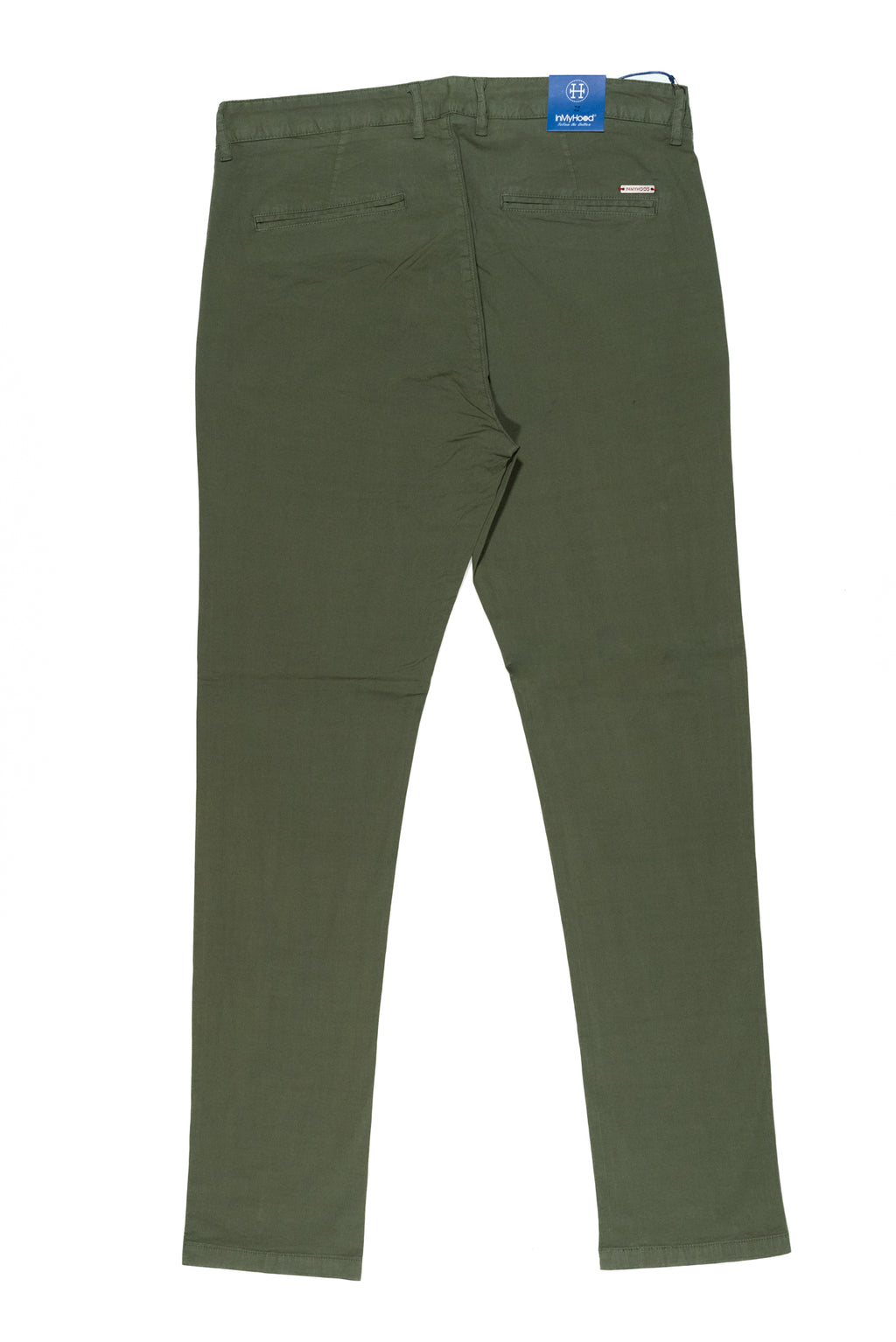 IN MY HOOD Pantalone Chino da Uomo Verde Militare