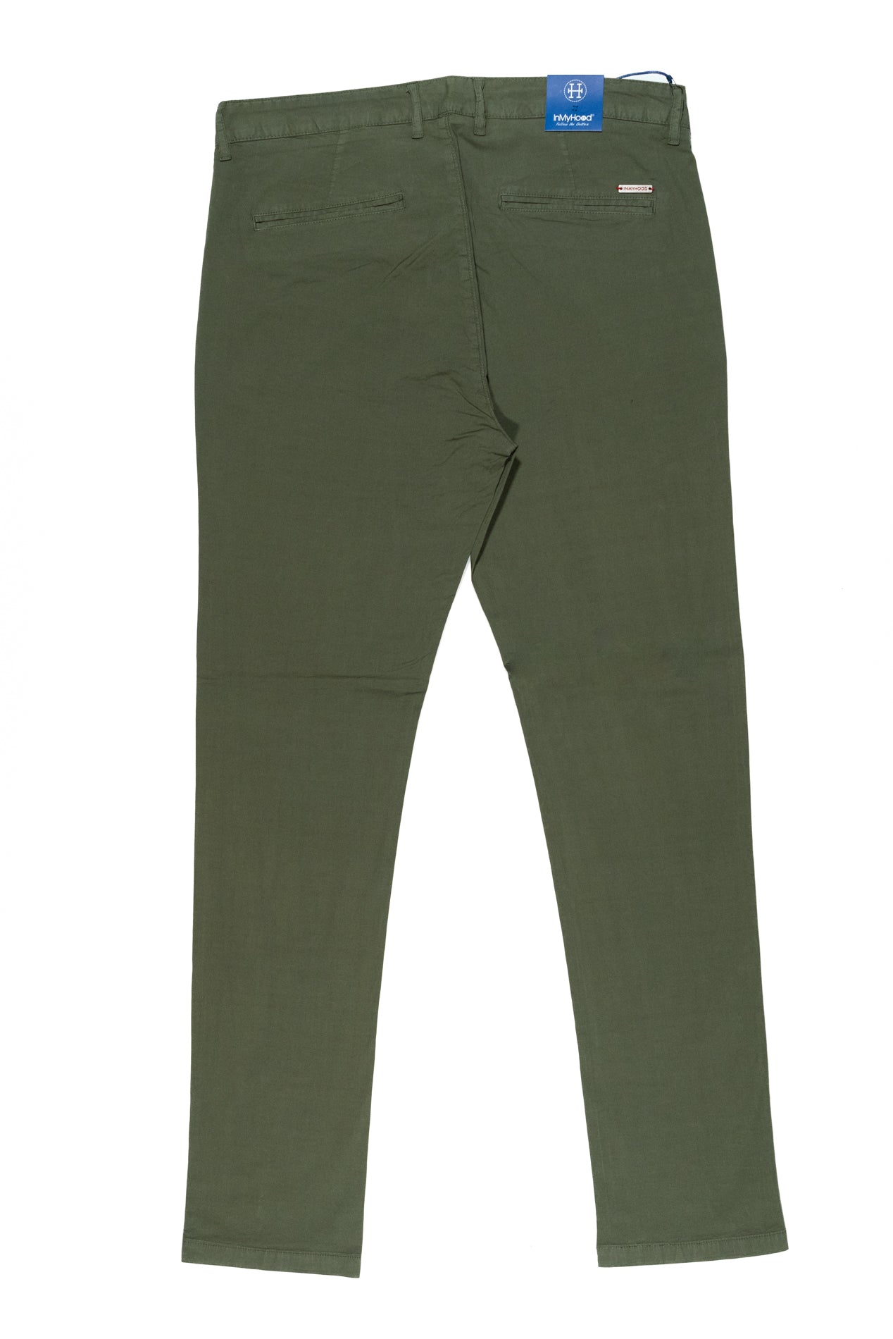 IN MY HOOD Pantalone Chino da Uomo Verde Militare