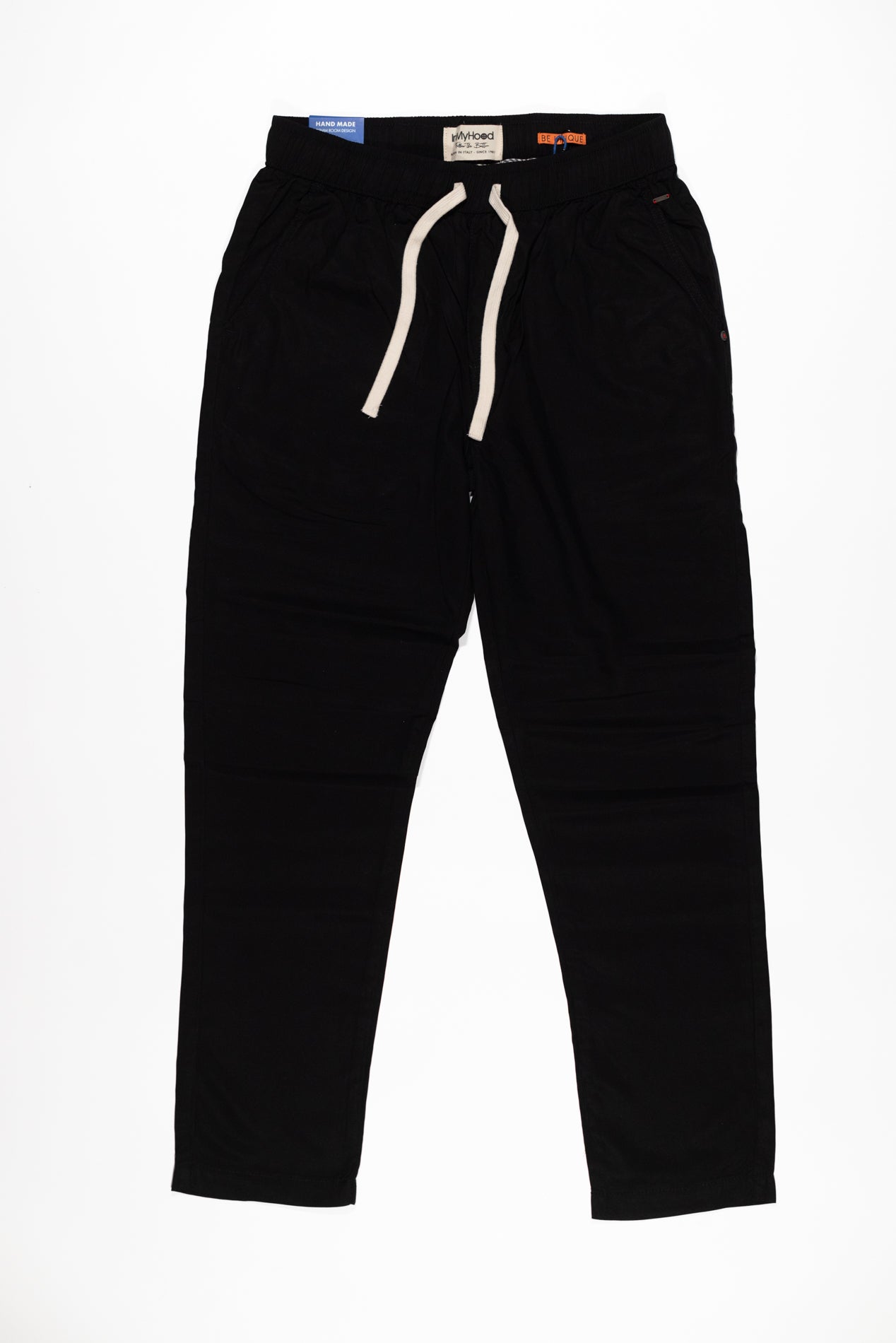 IN MY HOOD Pantalone Uomo Nero con Coulisse
