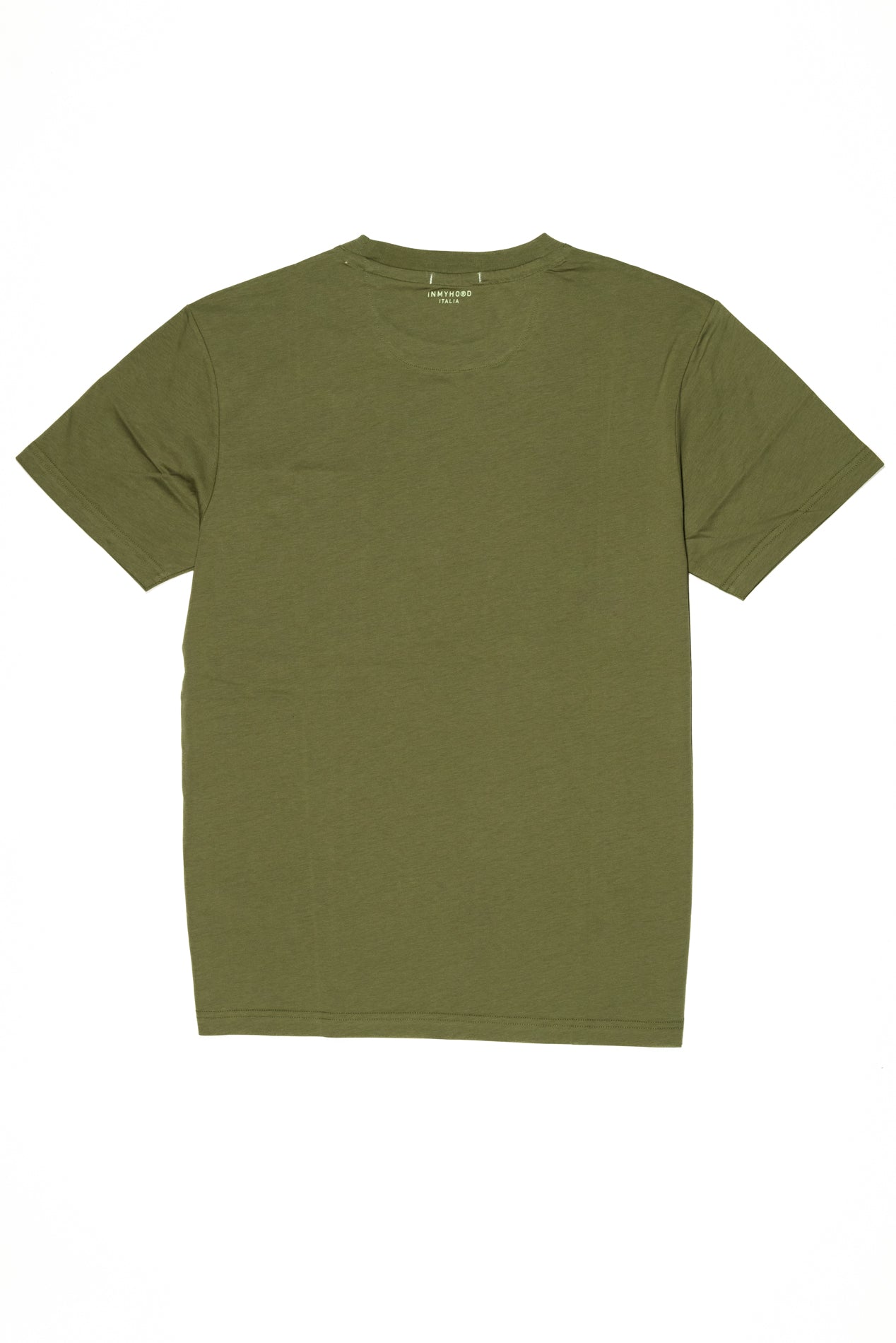 IN MY HOOD T-Shirt Uomo Verde Militare con Taschino