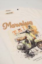 IN MY HOOD T-Shirt Uomo Bianca con Vespa Vintage