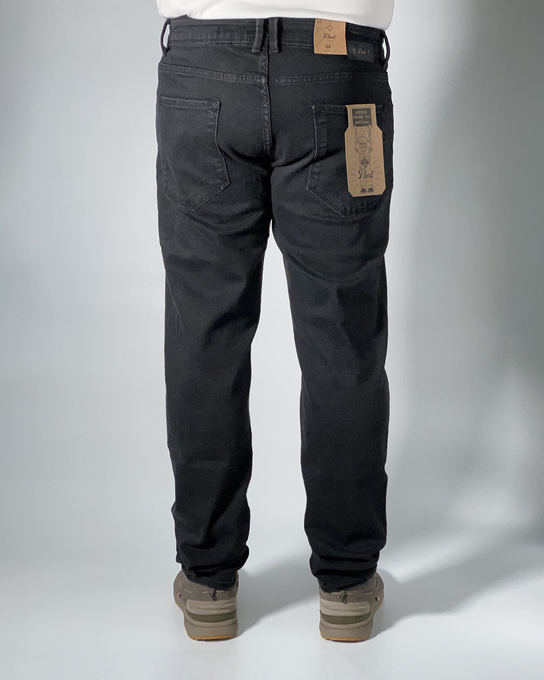 Jeans Uomo Pont Jasper - Tapered Fit in Denim Nero