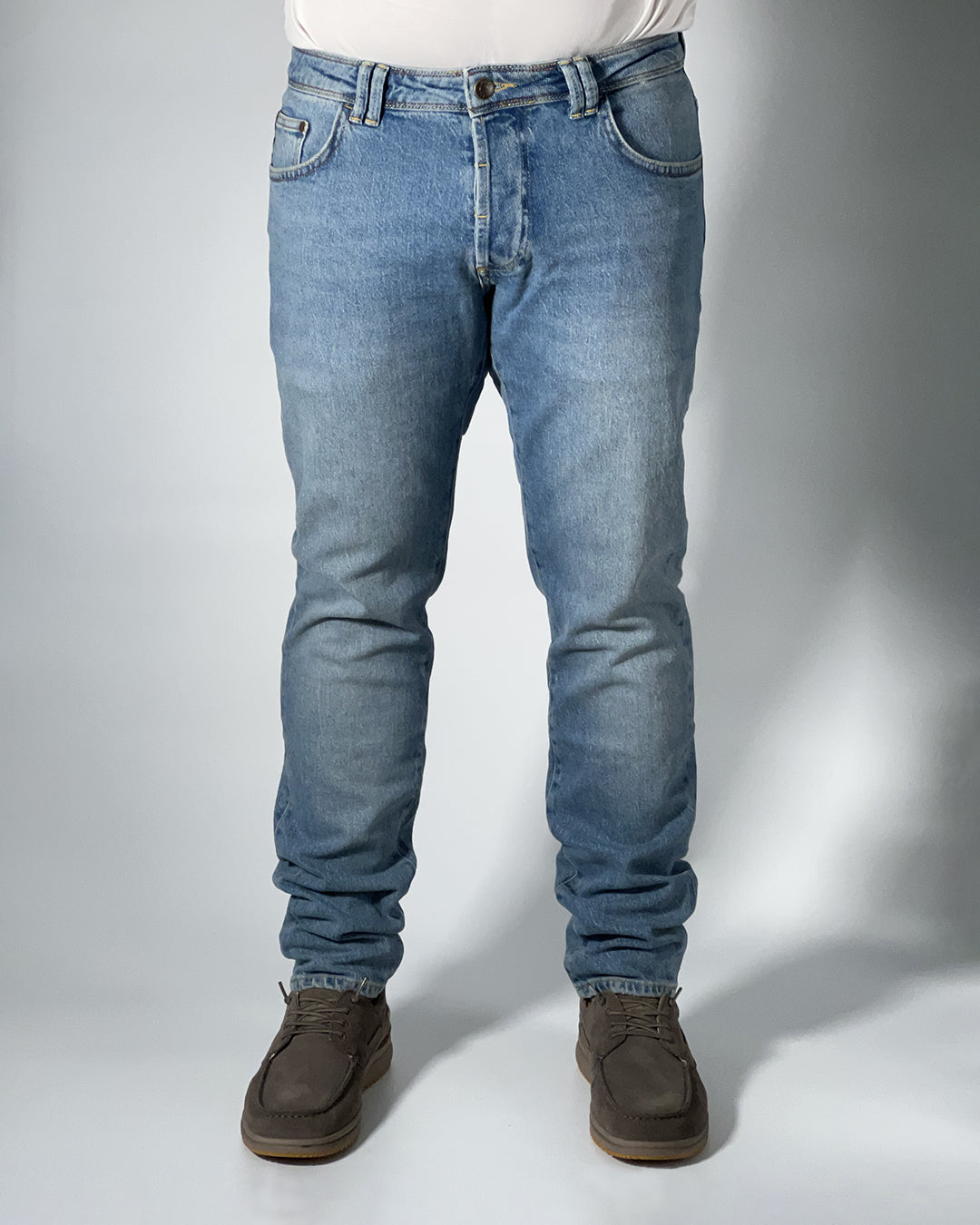Jeans Uomo Pont Jasper - Tapered Fit in Denim Light Blue Lavaggio Chiaro