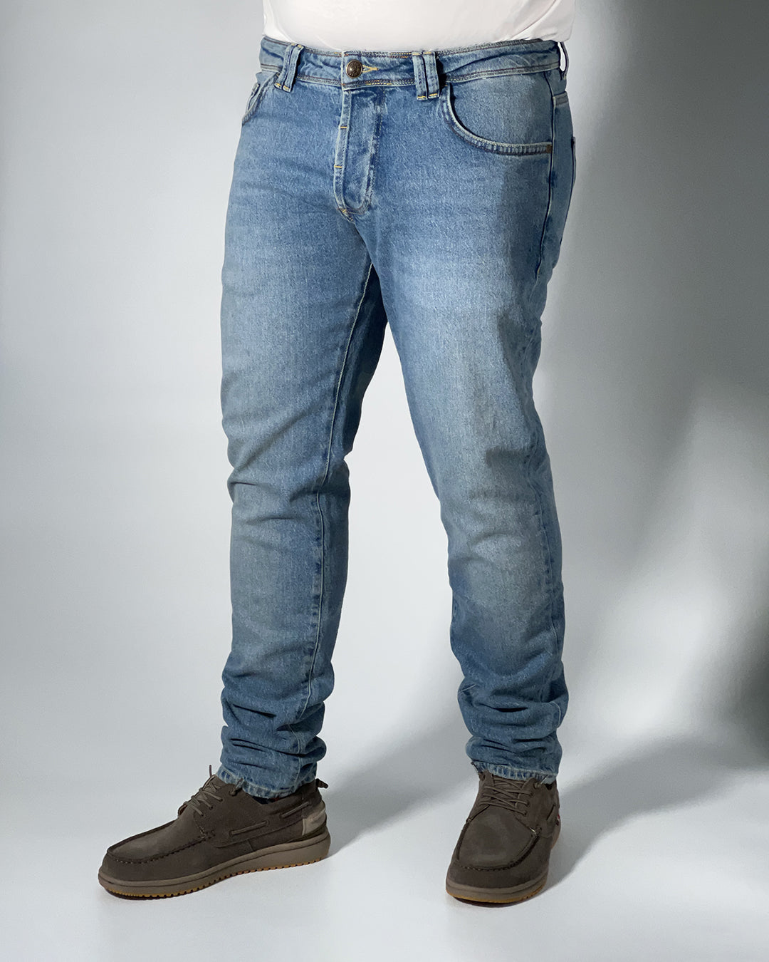 Jeans Uomo Pont Jasper - Tapered Fit in Denim Light Blue Lavaggio Chiaro