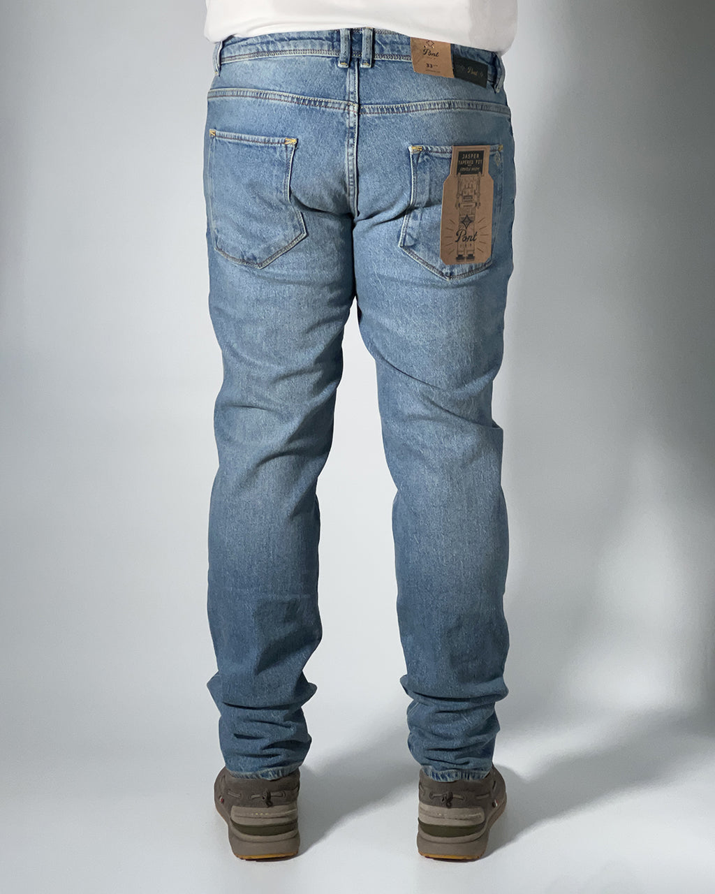 Jeans Uomo Pont Jasper - Tapered Fit in Denim Light Blue Lavaggio Chiaro