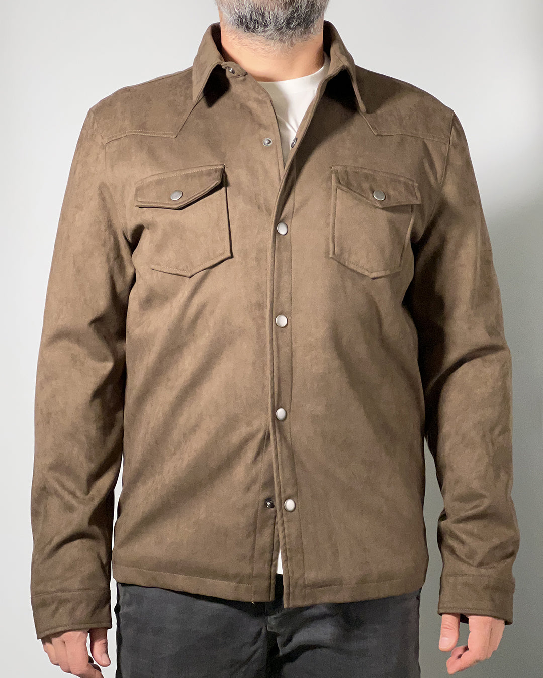 Censured Camicia da uomo Marrone Imbottita