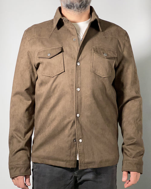 Censured Camicia da uomo Marrone Imbottita