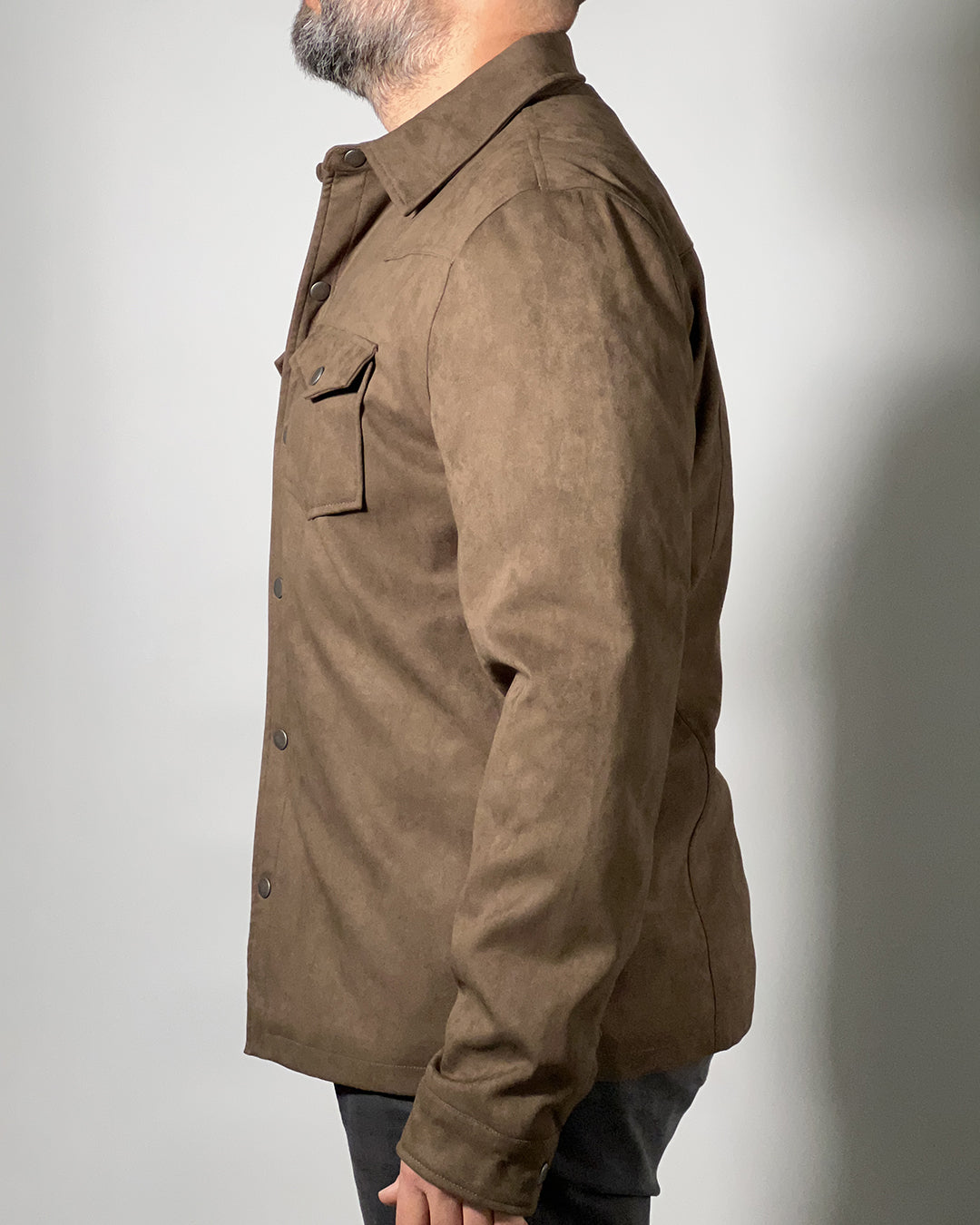 Censured Camicia da uomo Marrone Imbottita