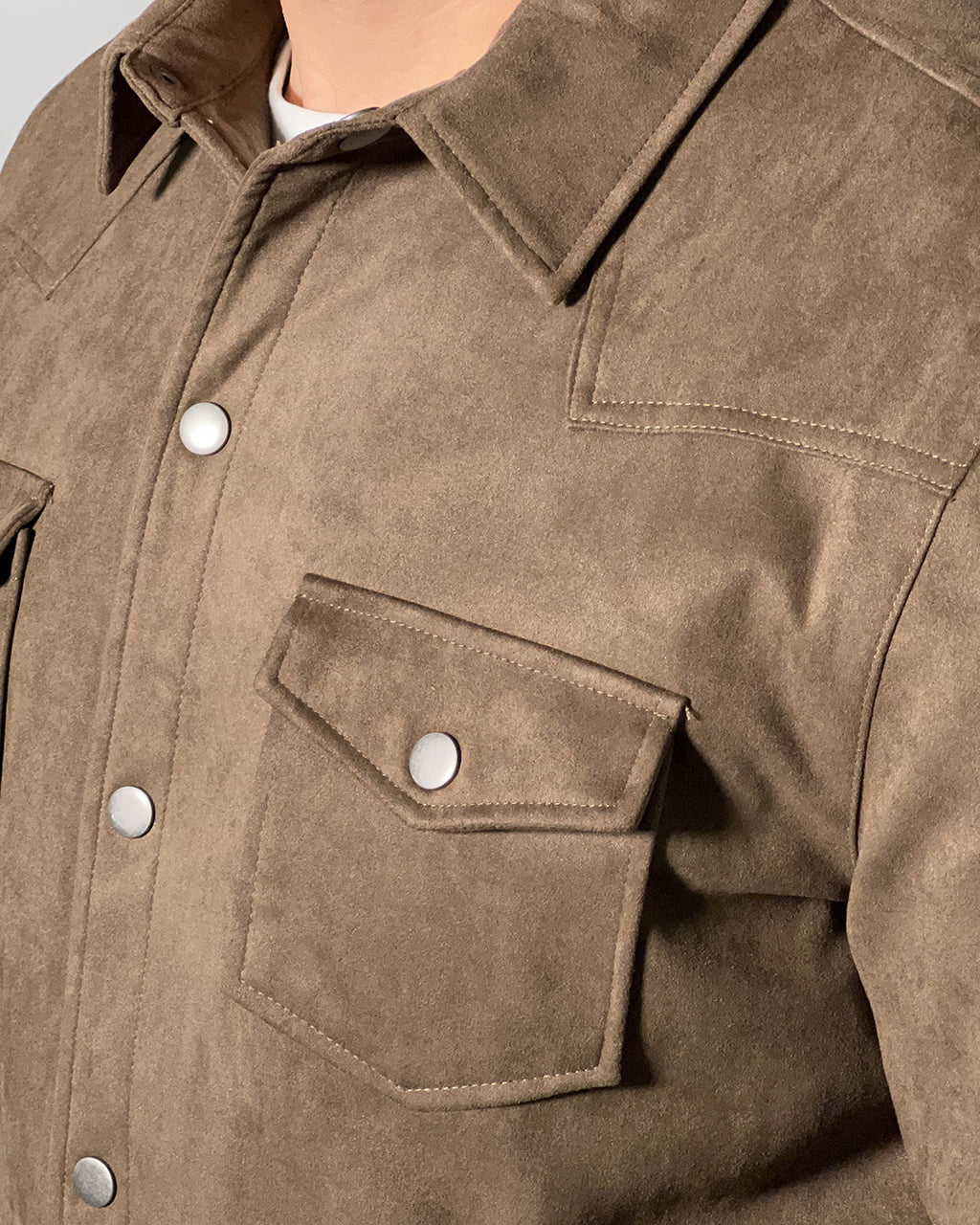 Censured Camicia da uomo Marrone Imbottita