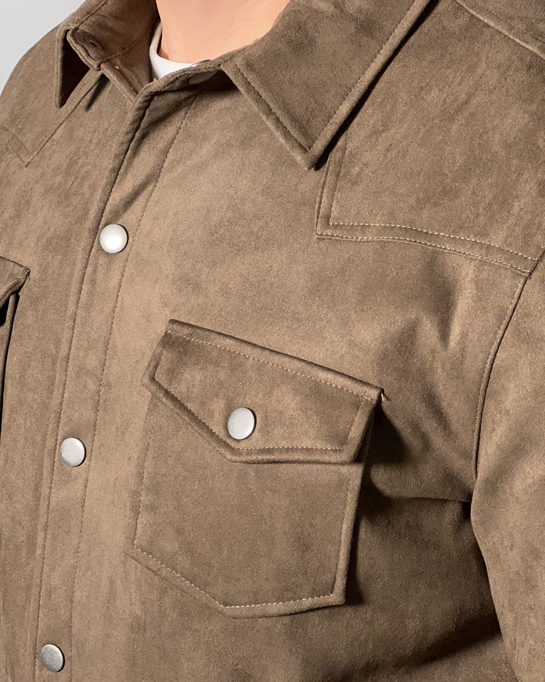 Censured Camicia da uomo Marrone Imbottita