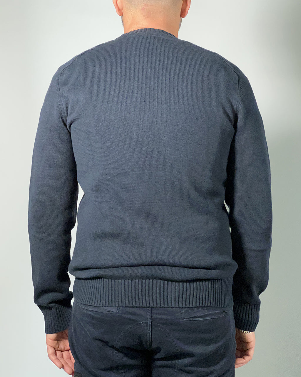 LYLE & SCOTT Maglione girocollo Blu Scuro con dettagli sulle spalle