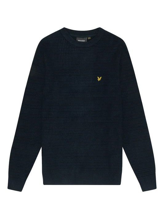 Lyle & Scott Maglione lavorato a nido d'ape Blu Scuro