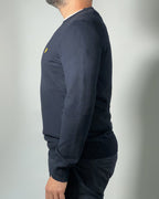 LYLE & SCOTT Maglione uomo girocollo in cotone merino Blu Scuro