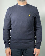 LYLE & SCOTT Maglione uomo girocollo misto lana Blu Scuro