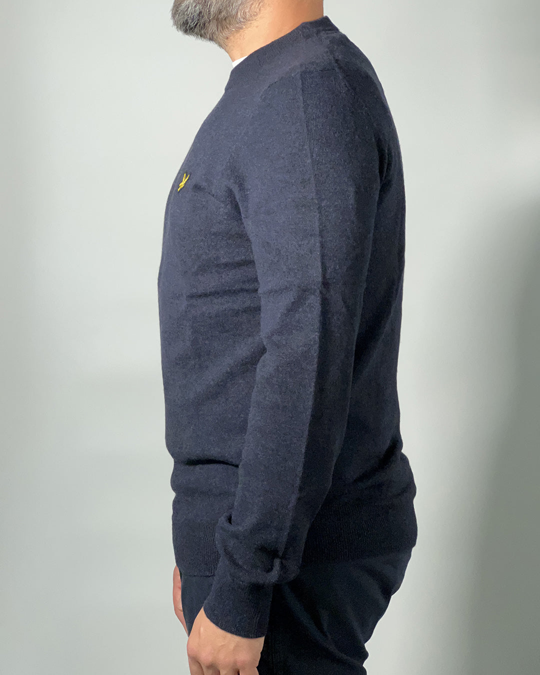 LYLE & SCOTT Maglione uomo girocollo misto lana Blu Scuro