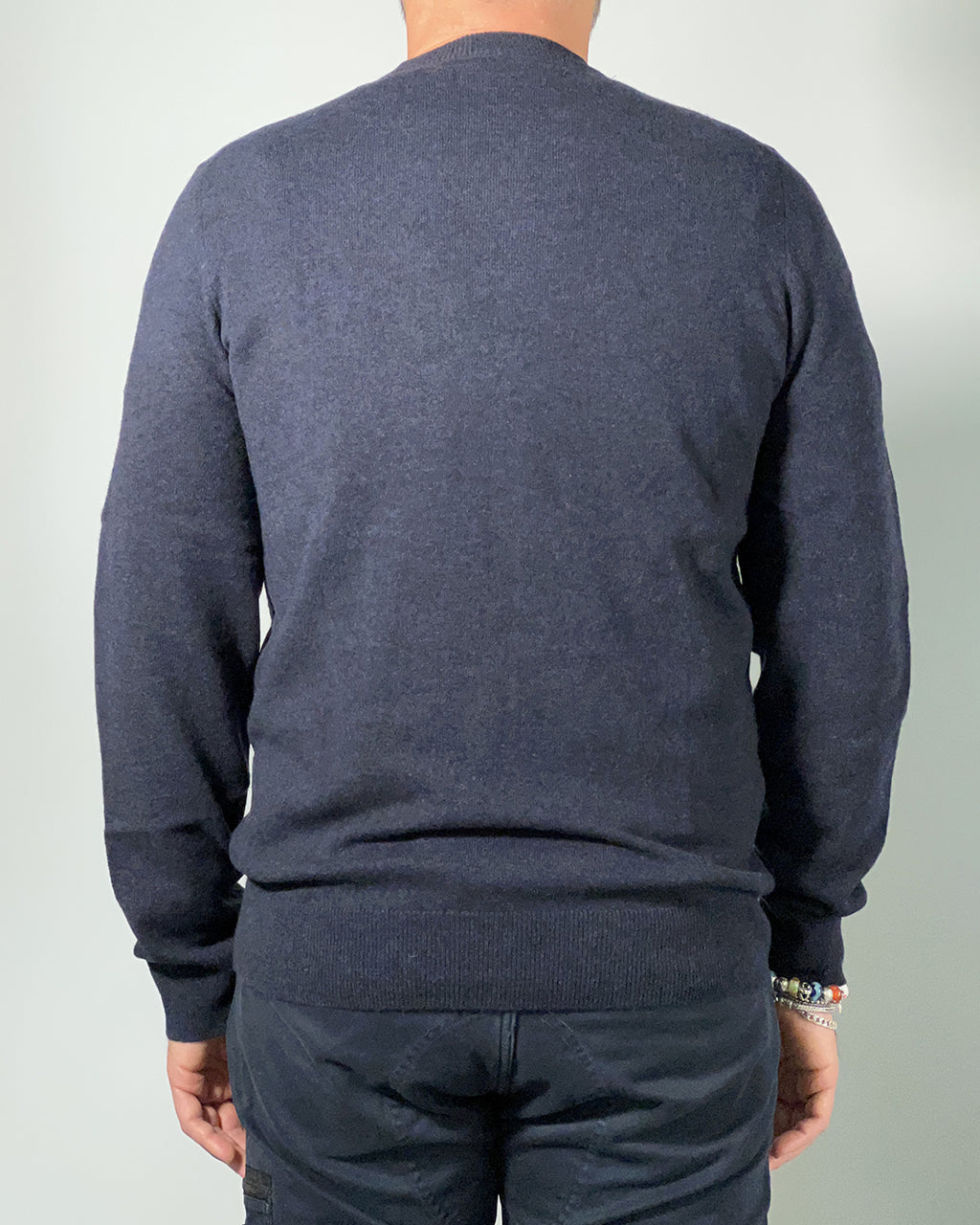 LYLE & SCOTT Maglione uomo girocollo misto lana Blu Scuro