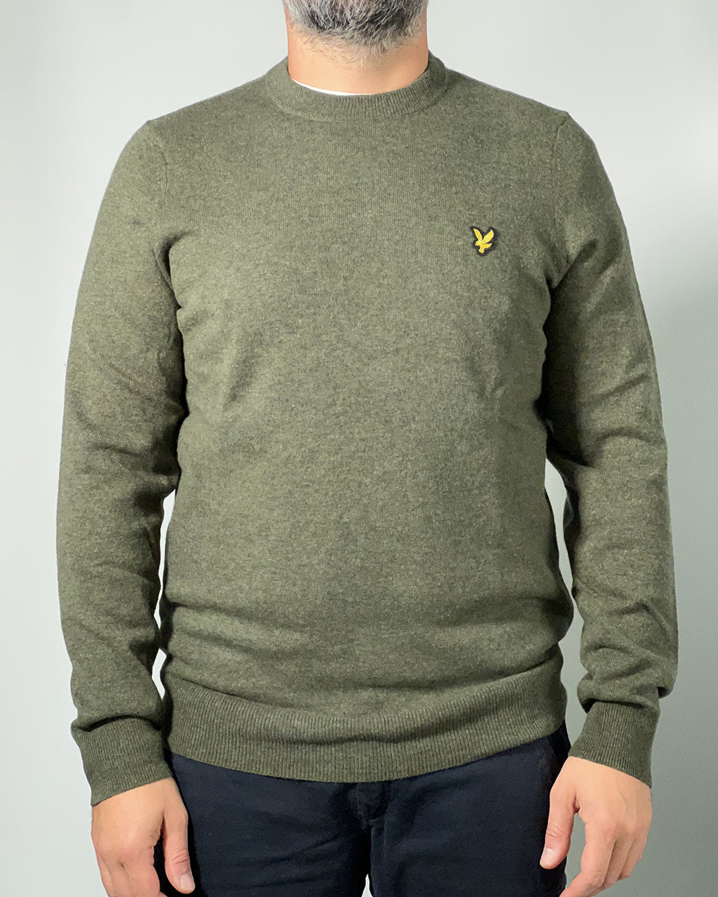 LYLE & SCOTT Maglione uomo girocollo misto lana Verde