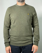 LYLE & SCOTT Maglione uomo girocollo misto lana Verde