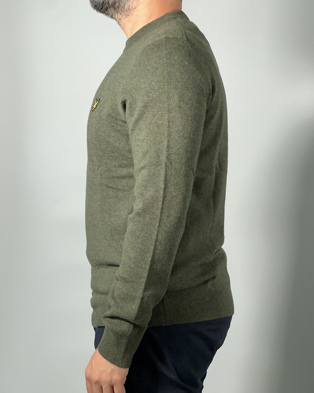 LYLE & SCOTT Maglione uomo girocollo misto lana Verde