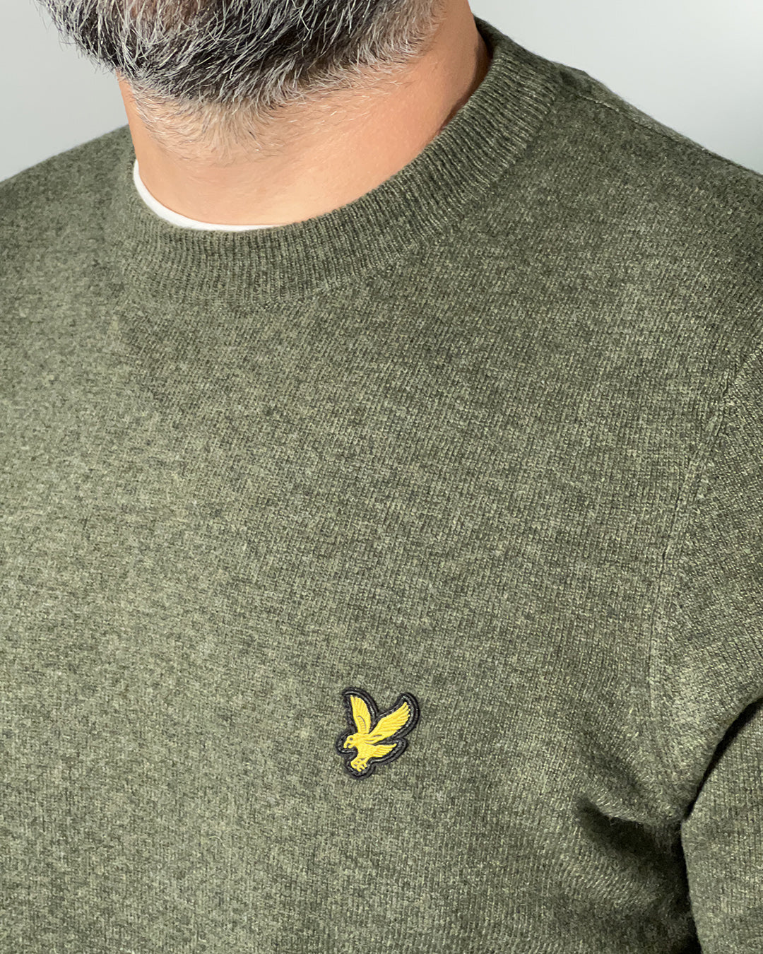 LYLE & SCOTT Maglione uomo girocollo misto lana Verde