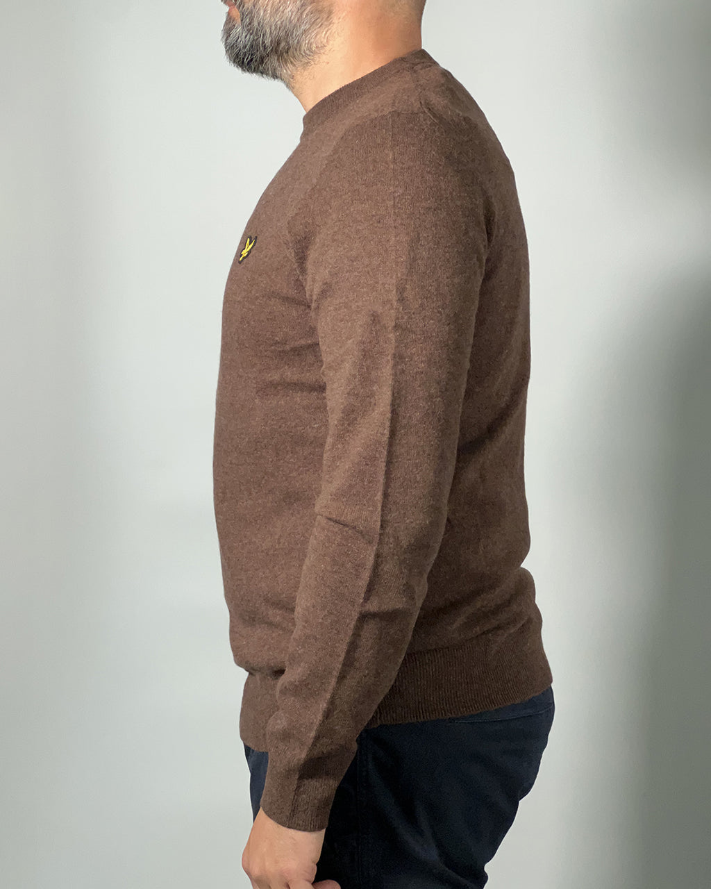 LYLE & SCOTT Maglione uomo girocollo misto lana Marrone