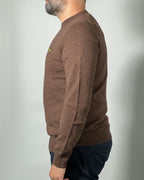 LYLE & SCOTT Maglione uomo girocollo misto lana Marrone