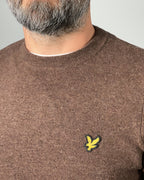 LYLE & SCOTT Maglione uomo girocollo misto lana Marrone