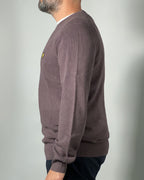 LYLE & SCOTT Maglione girocollo da uomo a costine Marrone