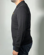 LYLE & SCOTT Maglione uomo in cotone merino Nero - Cotton Merino Football Jumper