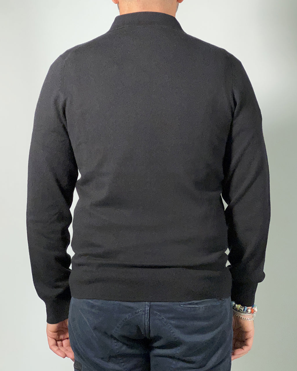 LYLE & SCOTT Maglione uomo in cotone merino Nero - Cotton Merino Football Jumper