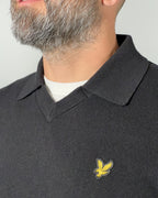 LYLE & SCOTT Maglione uomo in cotone merino Nero - Cotton Merino Football Jumper