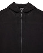 Maglione con cappuccio full zip Nera