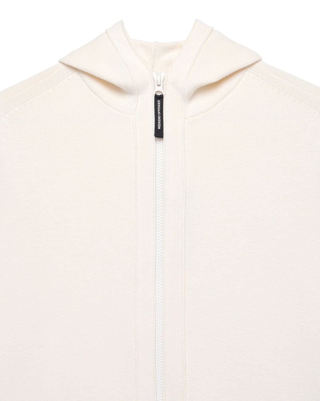 Maglione con cappuccio full zip Avorio