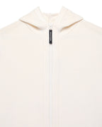 Maglione con cappuccio full zip Avorio