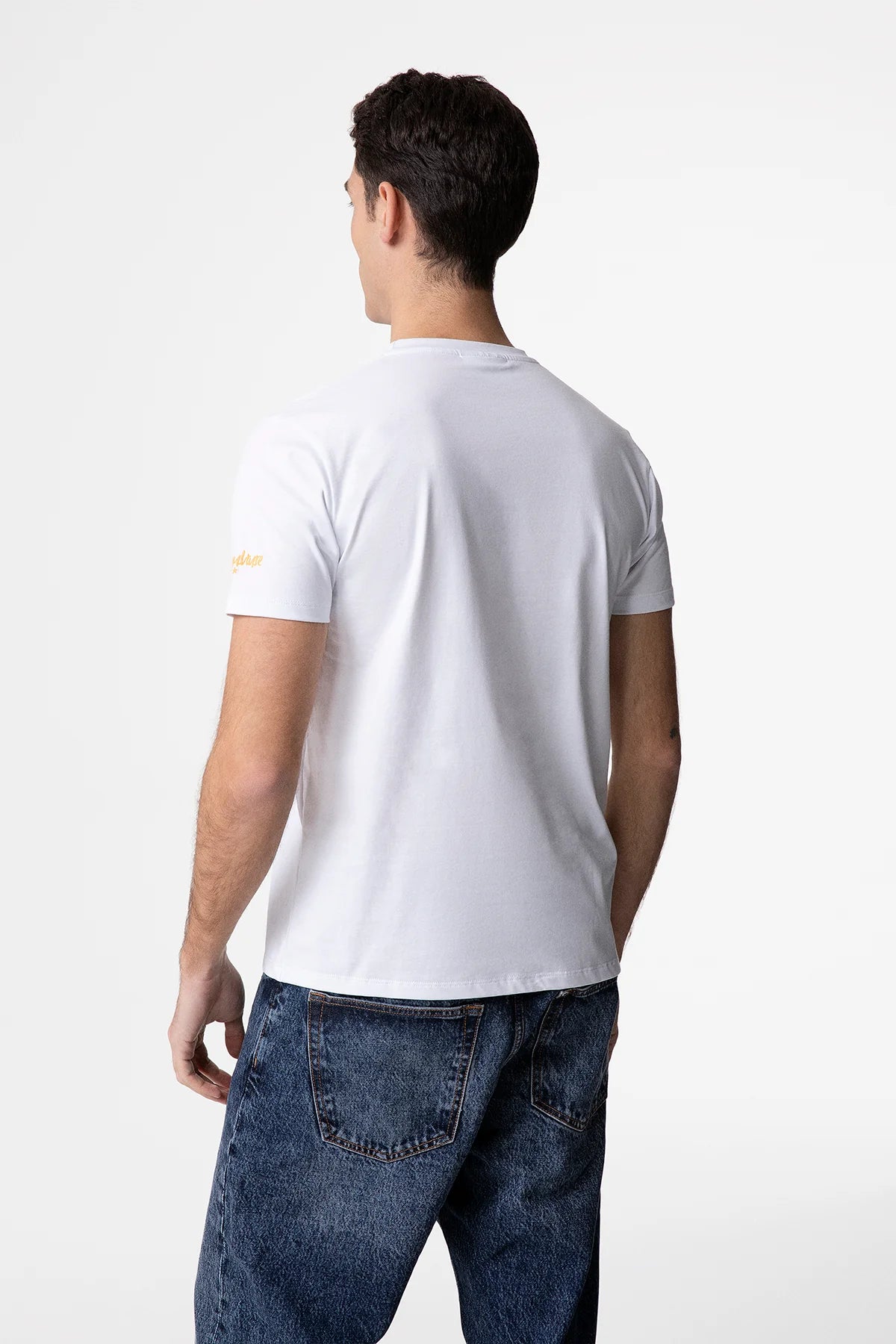 T-Shirt Superculture Bianca Uomo Ricamo Spritz Culture
