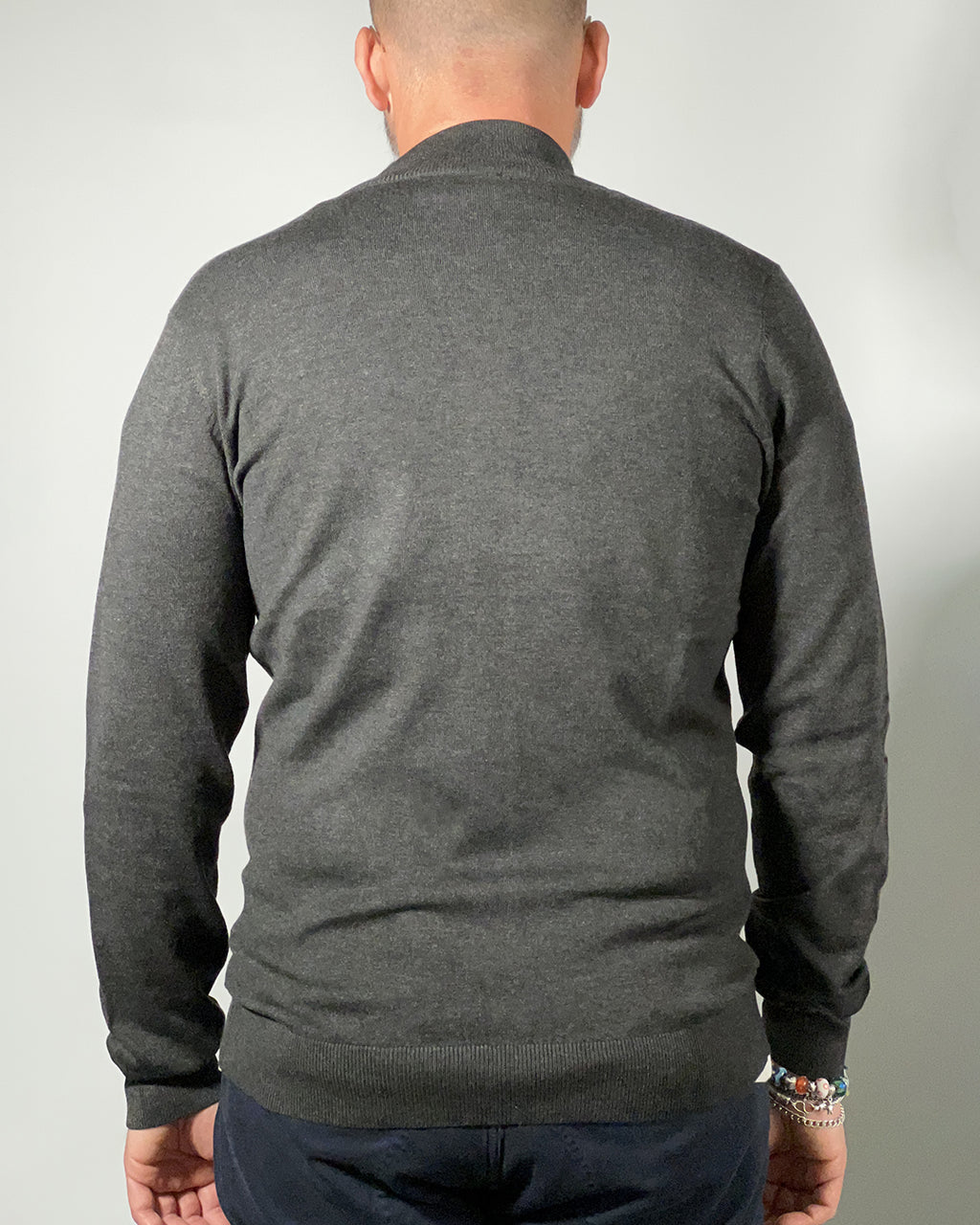 Cardigan Uomo MORO – Maglia con Bottoni e Collo Coreano