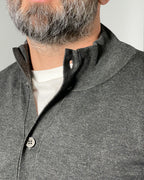 Cardigan Uomo MORO – Maglia con Bottoni e Collo Coreano